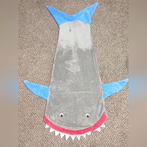 Grey Shark Bite Snuggie Ultra Soft Micromink Shark Tail Sleeping Bag Blanket 50"